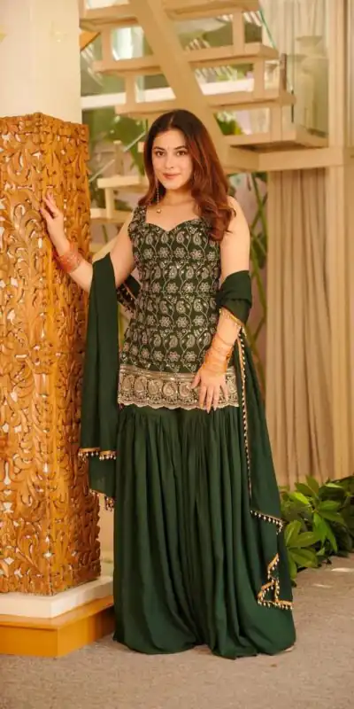 ST 1192 Green Faux Georgette Salwar Suit with Embroidery Work. Available at ₹2349 only. Delivery 4-6 Working Days. Shop now. | Jump Suits, Straight Suits, Tops & Bottoms, Track Suits, Trendy Wear, Casual Suits, Creative suits, Designer Suits, Palazzo Suits, Party Wear Suits, Patiala Suits, Salwar suit