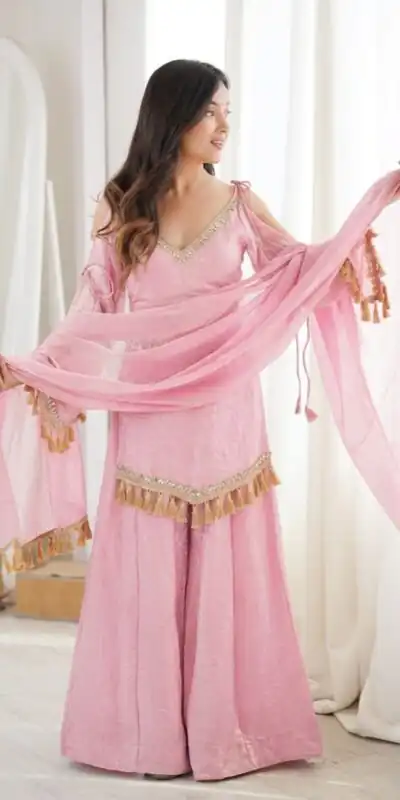 SRK 5357 Pink Doremon Crush Salwar Suit Perfect for Wedding, Party, Traditional Day, Baisakhi, Karwa Chauth – . Exclusive Offer ₹2099. Delive | Jump Suits, Straight Suits, Casual Suits, Creative suits, Designer Suits, Palazzo Suits, Party Wear Suits, Patiala Suits, Salwar suit