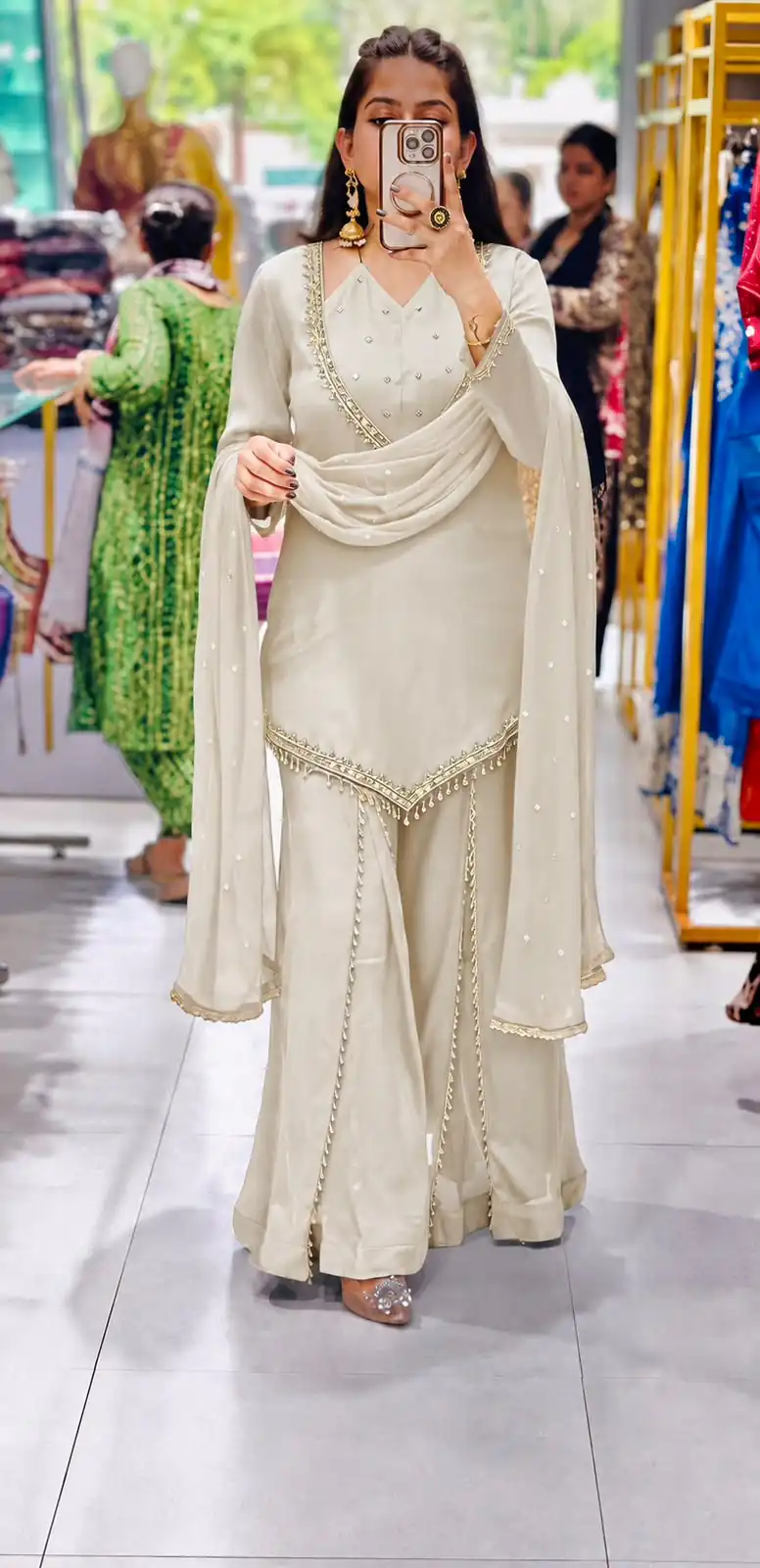 JF 054 White Color Roman Silk Salwar Suit with Embroidery Work. Available at ₹2399 only. Delivery 4-6 Working Days. Shop now. | Jump Suits, Straight Suits, Casual Suits, Creative suits, Designer Suits, Palazzo Suits, Party Wear Suits, Patiala Suits, Salwar suit