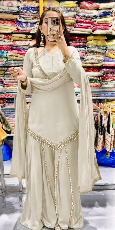 JF 054 White Color Roman Silk Salwar Suit with Embroidery Work. Available at ₹2399 only. Delivery 4-6 Working Days. Shop now. | Jump Suits, Straight Suits, Casual Suits, Creative suits, Designer Suits, Palazzo Suits, Party Wear Suits, Patiala Suits, Salwar suit