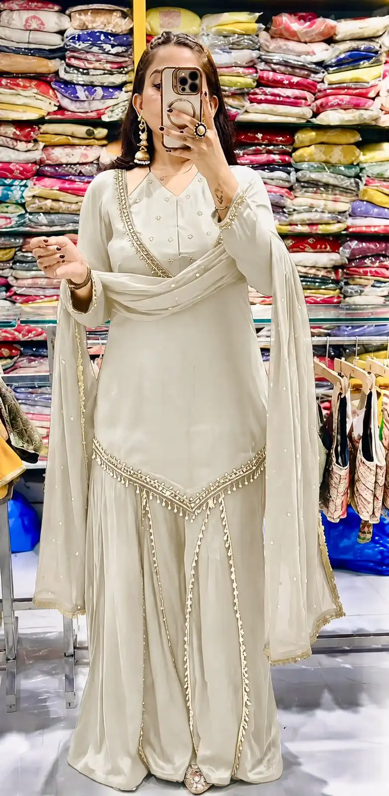 JF 054 White Color Roman Silk Salwar Suit with Embroidery Work. Available at ₹2399 only. Delivery 4-6 Working Days. Shop now. | Jump Suits, Straight Suits, Casual Suits, Creative suits, Designer Suits, Palazzo Suits, Party Wear Suits, Patiala Suits, Salwar suit