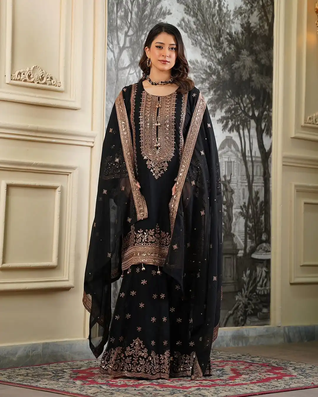 NSR 890 Black Fendy Silk Salwar Suitwith Embroidery Work & Lace Work. Now at just ₹2399. Delivery 4-6 Working Days. Shop now. | Jump Suits, Straight Suits, Casual Suits, Creative suits, Designer Suits, Palazzo Suits, Party Wear Suits, Patiala Suits, Salwar suit