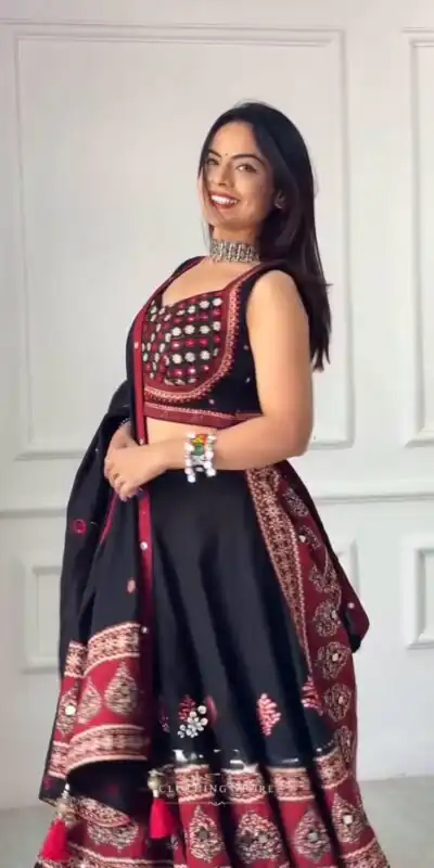 BE 503 Black | Printed Roman Lehenga Choli with Mirror Work. Affordable Price ₹2299. Delivery 4-6 Working Days. Shop now. | Bollywood Lehenga, Creative Lehenga, Designer Lehenga, Embroidered Lehenga, Lehenga, Party Wear Lehenga