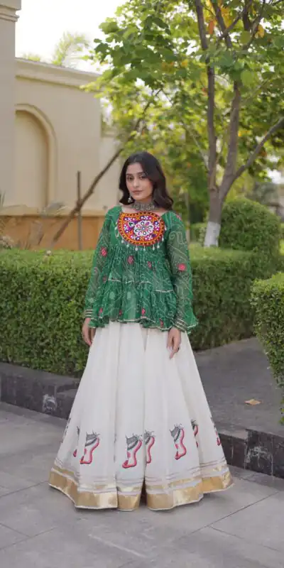 KA 5084 Green Kora Cotton Lehenga Choli erfect for Wedding, Party, Haldi, Traditional Day, Makar Sankranti – . Special Price ₹2799. Delivery 4-6 Working | Bollywood Lehenga, Creative Lehenga, Designer Lehenga, Embroidered Lehenga, Lehenga, Party Wear Lehenga