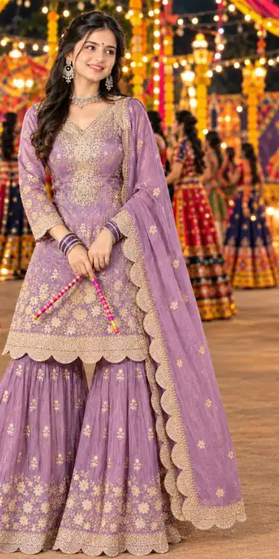 FC 7554  Lavender in Salsa Silk Embroidery Work & Sequins Work Salwar Suit . Get it for ₹2999. Delivery 4-6 Working Days. Shop now. | Jump Suits, Straight Suits, Casual Suits, Creative suits, Designer Suits, Palazzo Suits, Party Wear Suits, Patiala Suits, Salwar suit