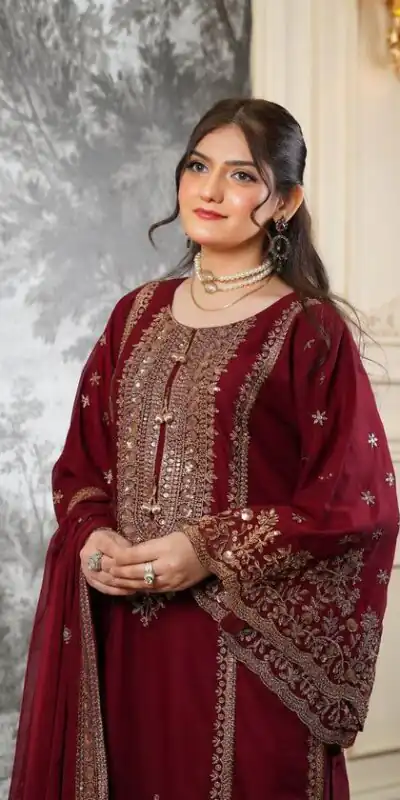NSR 890 Maroon Fendy Silk Salwar Suitwith Embroidery Work & Lace Work. Now at just ₹2399. Delivery 4-6 Working Days. Shop now. | Jump Suits, Straight Suits, Casual Suits, Creative suits, Designer Suits, Palazzo Suits, Party Wear Suits, Patiala Suits, Salwar suit