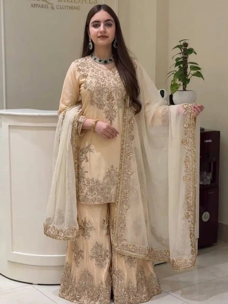 MT 1079 Off White Natural Silk Salwar Suit with Sequins Work & Embroidery Work. Special Price ₹2449. Delivery 4-6 Working Days. Shop now. | Jump Suits, Straight Suits, Casual Suits, Creative suits, Designer Suits, Palazzo Suits, Party Wear Suits, Patiala Suits, Salwar suit