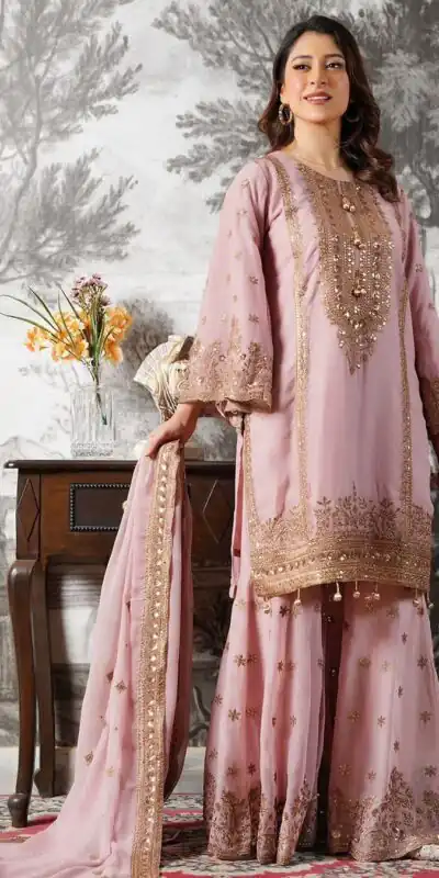 NSR 890 Pink Fendy Silk Salwar Suitwith Embroidery Work & Lace Work. Now at just ₹2399. Delivery 4-6 Working Days. Shop now. | Jump Suits, Straight Suits, Casual Suits, Creative suits, Designer Suits, Palazzo Suits, Party Wear Suits, Patiala Suits, Salwar suit