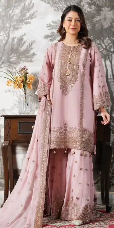 NSR 890 Pink Fendy Silk Salwar Suitwith Embroidery Work & Lace Work. Now at just ₹2399. Delivery 4-6 Working Days. Shop now. | Jump Suits, Straight Suits, Casual Suits, Creative suits, Designer Suits, Palazzo Suits, Party Wear Suits, Patiala Suits, Salwar suit