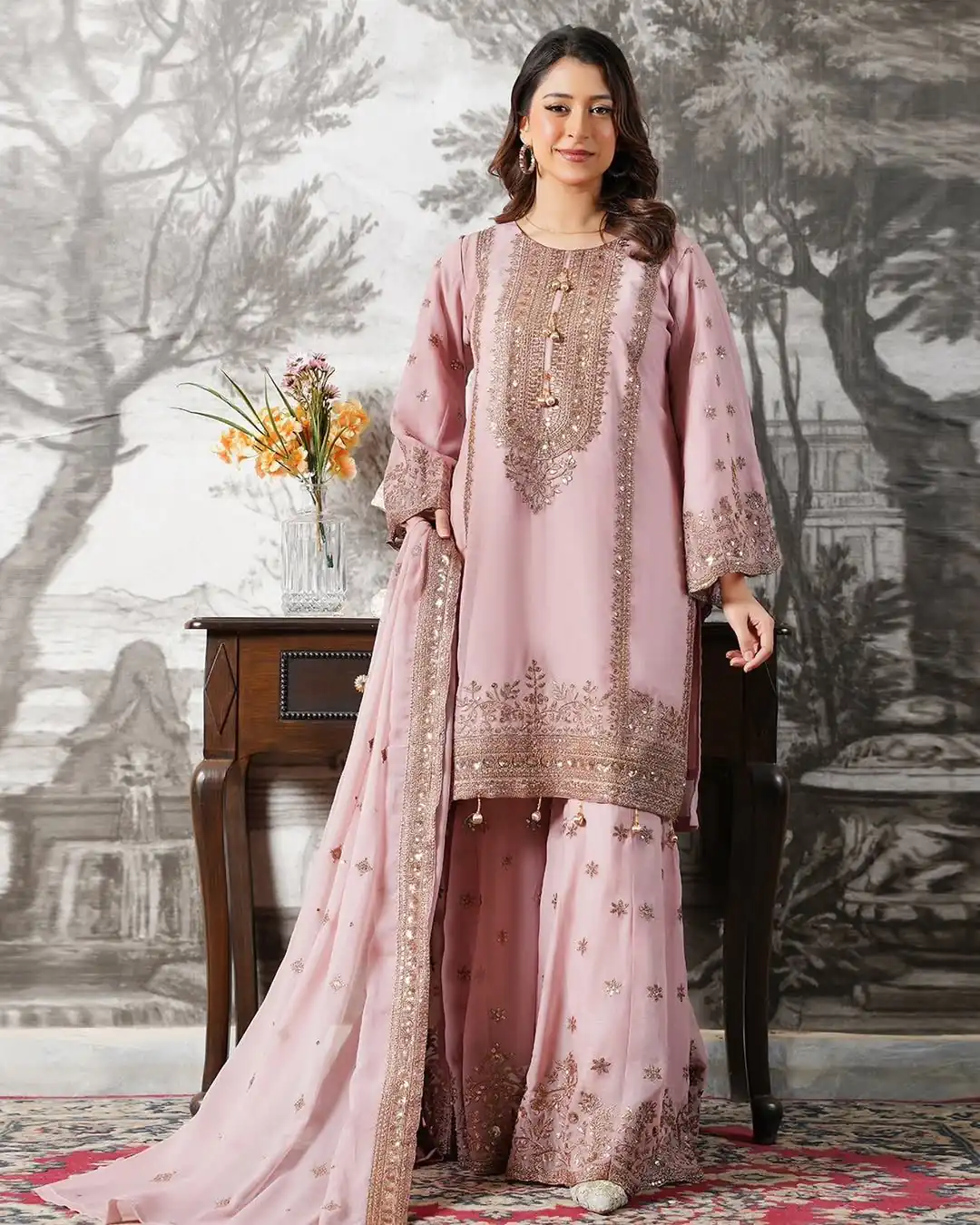 NSR 890 Pink Fendy Silk Salwar Suitwith Embroidery Work & Lace Work. Now at just ₹2399. Delivery 4-6 Working Days. Shop now. | Jump Suits, Straight Suits, Casual Suits, Creative suits, Designer Suits, Palazzo Suits, Party Wear Suits, Patiala Suits, Salwar suit