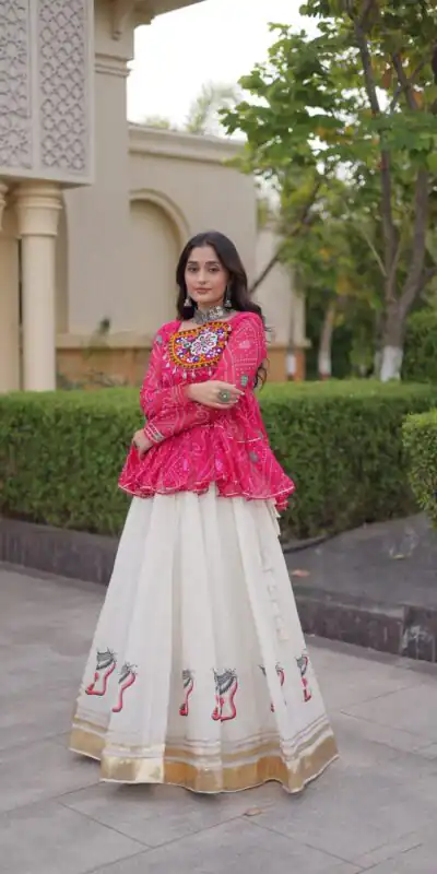 KA 5084 Pink Kora Cotton Lehenga Choli erfect for Wedding, Party, Haldi, Traditional Day, Makar Sankranti – . Special Price ₹2799. Delivery 4-6 Working | Bollywood Lehenga, Creative Lehenga, Designer Lehenga, Embroidered Lehenga, Lehenga, Party Wear Lehenga
