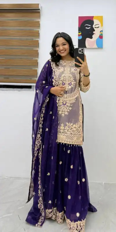 ZC 8012 Purple Crunchy Silk Salwar Suit with Embroidery Work. Wedding, Party, Festive, Events Best Price ₹2449. Delivery 4-6 Working Days. Shop now. | Jump Suits, Straight Suits, Casual Suits, Creative suits, Designer Suits, Palazzo Suits, Party Wear Suits, Patiala Suits, Salwar suit