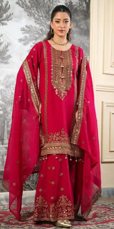 NSR 890 Red Fendy Silk Salwar Suitwith Embroidery Work & Lace Work. Now at just ₹2399. Delivery 4-6 Working Days. Shop now. | Jump Suits, Straight Suits, Casual Suits, Creative suits, Designer Suits, Palazzo Suits, Party Wear Suits, Patiala Suits, Salwar suit