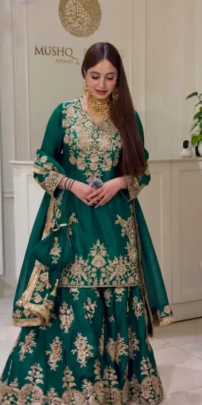 MT 1079 Teal Natural Silk Salwar Suit with Sequins Work & Embroidery Work. Special Price ₹2449. Delivery 4-6 Working Days. Shop now. | Jump Suits, Straight Suits, Casual Suits, Creative suits, Designer Suits, Palazzo Suits, Party Wear Suits, Patiala Suits, Salwar suit