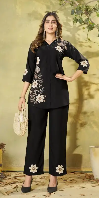 DIVA 161 Black Colour Rayon Cotton Kurti with Embroidery Work. Introductory Price ₹1949. Delivery 4-6 Working Days. Shop now. | Bollywood Kurti, Creative Kurtis, Designer Kurti, Kurti, Party Wear Kurti, Selfie Kurti