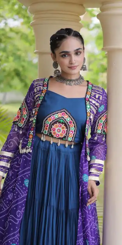 KA 5083 Navy Blue Color Rayon Embroidery Work & Cowrie Work Lehenga Choli . Grab it for ₹2949. Delivery 4-6 Working Days. Shop now. | Bollywood Lehenga, Creative Lehenga, Designer Lehenga, Embroidered Lehenga, Lehenga, Party Wear Lehenga