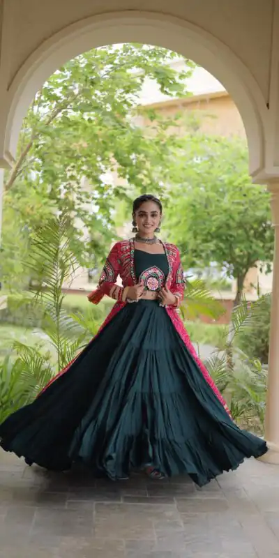 KA 5083 Teal Color Rayon Embroidery Work & Cowrie Work Lehenga Choli . Grab it for ₹2949. Delivery 4-6 Working Days. Shop now. | Bollywood Lehenga, Creative Lehenga, Designer Lehenga, Embroidered Lehenga, Lehenga, Party Wear Lehenga