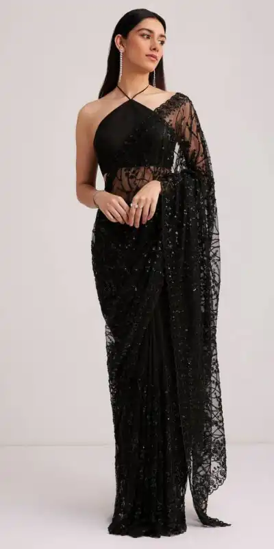 DF 3486 Black Color Butterfly Net 5mm Sequence Embroiderer Work Saree Casual, Wedding, Festive, Events . Expected Delivery 4-6 Working Days @1899/- only | Bollywood Sarees, Creative Sarees, Designer Sarees, Embroidered Sarees, Ethnic Saree, Modern Digital sarees, Party Wear Sarees, Sarees