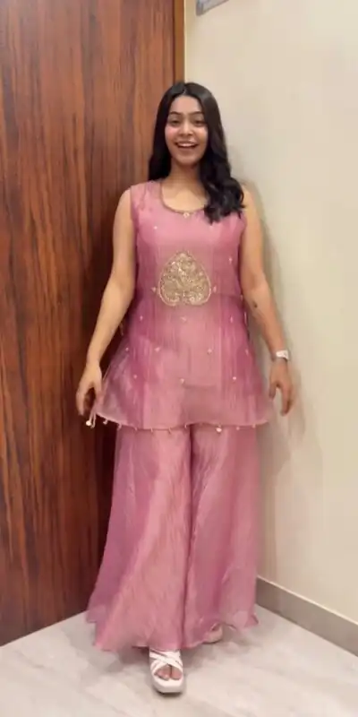 Pretty Pink Salsa Embroidery Work Salwar Suit