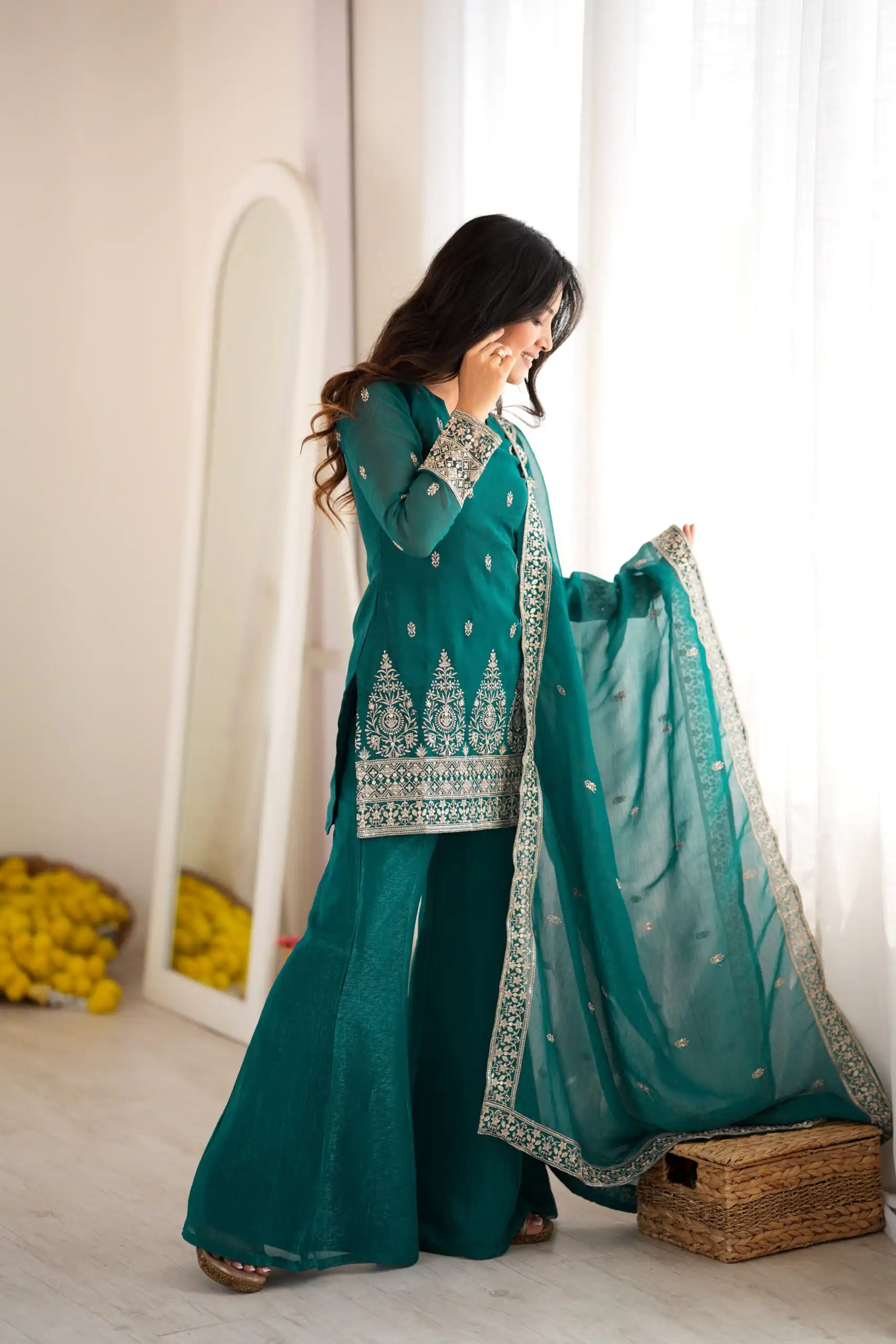 Super Rama Crunchy Silk Sequence Work Salwar Suit - Image 6