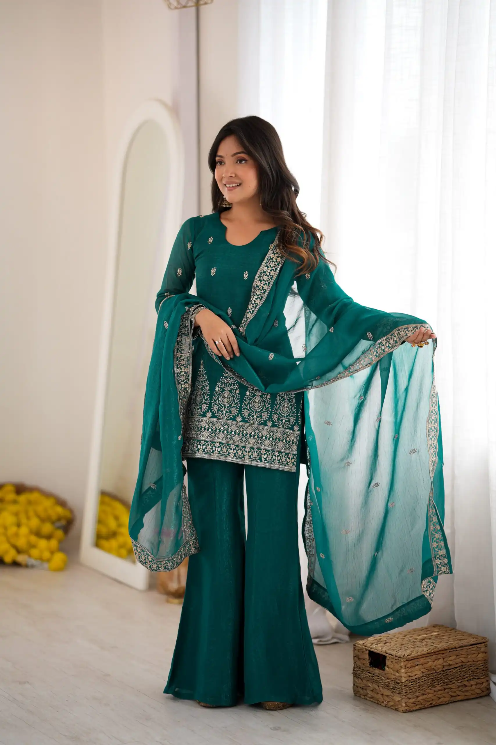 Super Rama Crunchy Silk Sequence Work Salwar Suit - Image 5