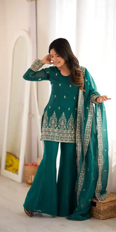 Super Rama Crunchy Silk Sequence Work Salwar Suit