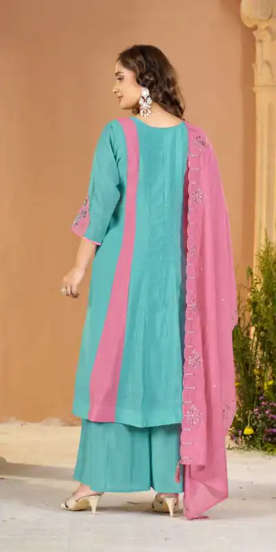 DIVA 186 Blue Mal Chanderi Salwar Suit Perfect for Wedding, Party, Baisakhi, Housewarming, Sangeet – Introductory Price ₹2899. Delivery 4-6 Working D | Jump Suits, Straight Suits, Casual Suits, Creative suits, Designer Suits, Palazzo Suits, Party Wear Suits, Patiala Suits, Salwar suit