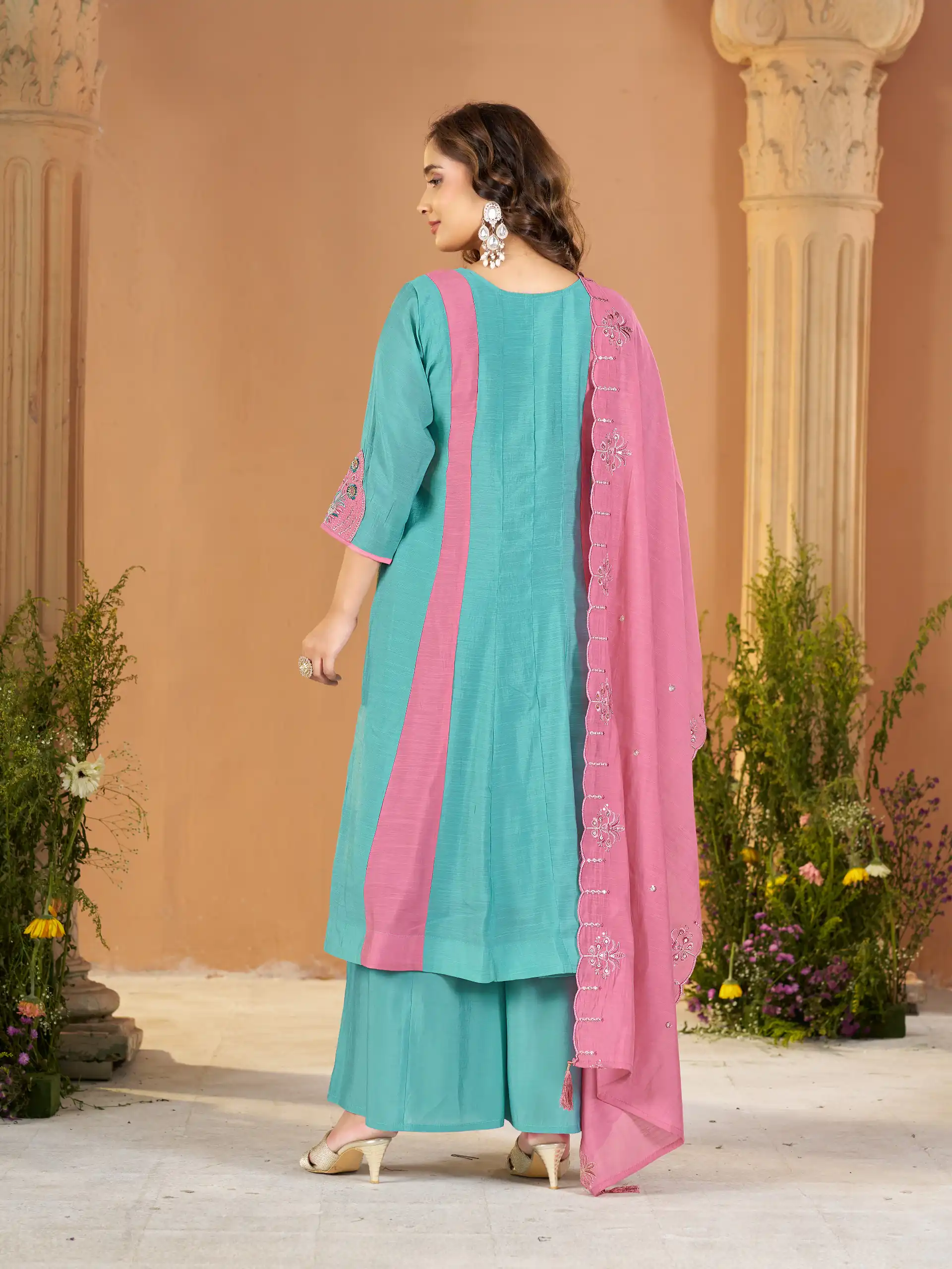 DIVA 186 Blue Mal Chanderi Salwar Suit Perfect for Wedding, Party, Baisakhi, Housewarming, Sangeet – Introductory Price ₹2899. Delivery 4-6 Working D | Jump Suits, Straight Suits, Casual Suits, Creative suits, Designer Suits, Palazzo Suits, Party Wear Suits, Patiala Suits, Salwar suit