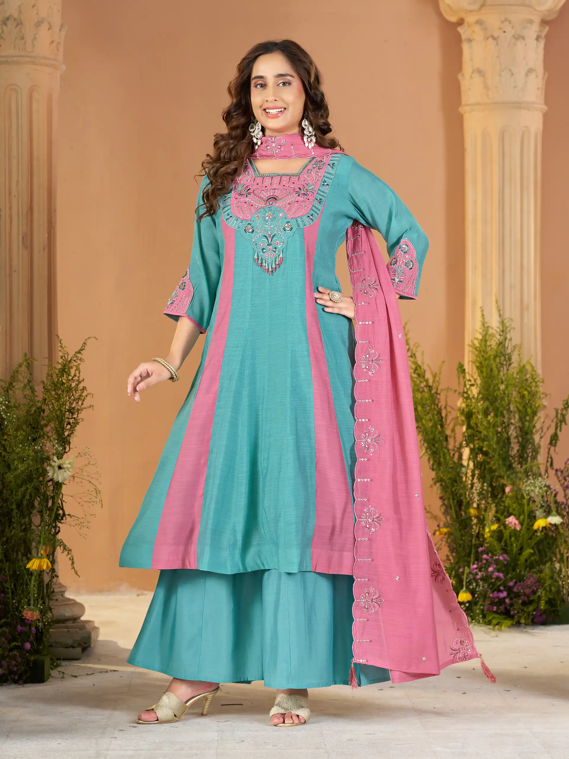 DIVA 186 Blue Mal Chanderi Salwar Suit Perfect for Wedding, Party, Baisakhi, Housewarming, Sangeet – Introductory Price ₹2899. Delivery 4-6 Working D | Jump Suits, Straight Suits, Casual Suits, Creative suits, Designer Suits, Palazzo Suits, Party Wear Suits, Patiala Suits, Salwar suit