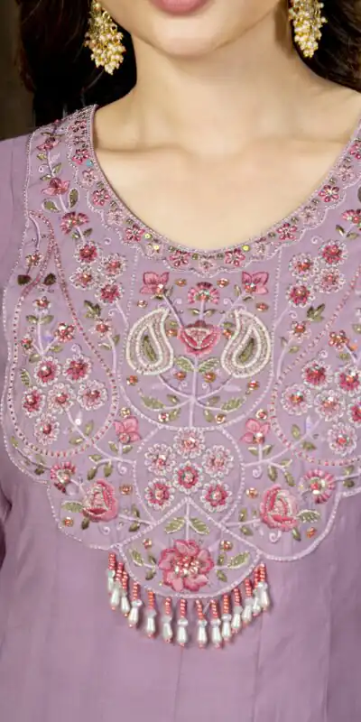 DIVA 175 Lavender Mal Chanderi Salwar Suit Perfect for Wedding, Party, Baisakhi, Housewarming, Sangeet – Introductory Price ₹2899. Delivery 4-6 Working D | Jump Suits, Straight Suits, Casual Suits, Creative suits, Designer Suits, Palazzo Suits, Party Wear Suits, Patiala Suits, Salwar suit