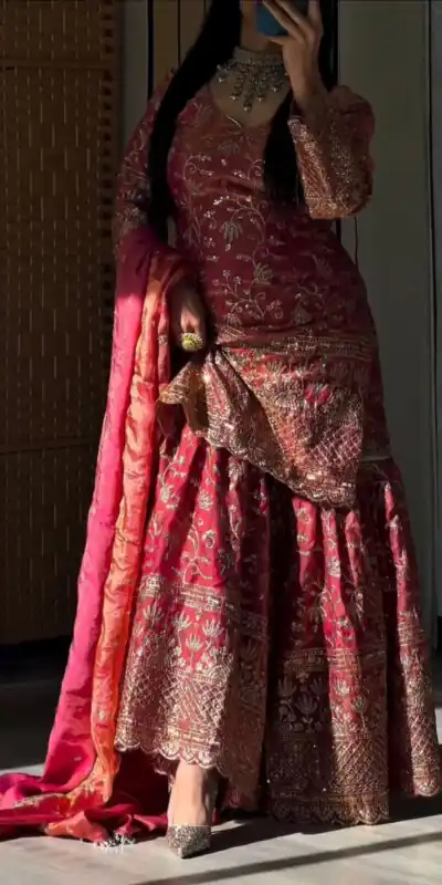 MF 479 Peach in Color Fendy Crush Silk Designer Work Salwar Suit . Introductory Price ₹2999. Delivery 4-6 Working Days. Shop now. | Jump Suits, Straight Suits, Casual Suits, Creative suits, Designer Suits, Palazzo Suits, Party Wear Suits, Patiala Suits, Salwar suit