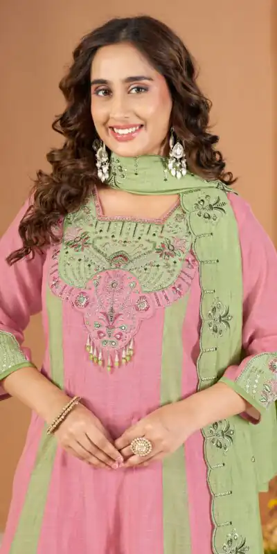 DIVA 186 Peach Mal Chanderi Salwar Suit Perfect for Wedding, Party, Baisakhi, Housewarming, Sangeet – Introductory Price ₹2899. Delivery 4-6 Working D | Jump Suits, Straight Suits, Casual Suits, Creative suits, Designer Suits, Palazzo Suits, Party Wear Suits, Patiala Suits, Salwar suit