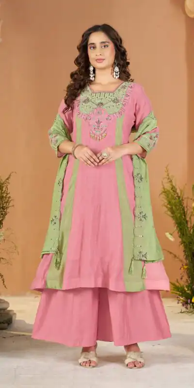 DIVA 186 Peach Mal Chanderi Salwar Suit Perfect for Wedding, Party, Baisakhi, Housewarming, Sangeet – Introductory Price ₹2899. Delivery 4-6 Working D | Jump Suits, Straight Suits, Casual Suits, Creative suits, Designer Suits, Palazzo Suits, Party Wear Suits, Patiala Suits, Salwar suit