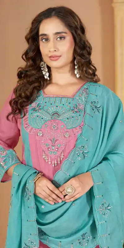 DIVA 186 Pink Mal Chanderi Salwar Suit Perfect for Wedding, Party, Baisakhi, Housewarming, Sangeet – Introductory Price ₹2899. Delivery 4-6 Working D | Jump Suits, Straight Suits, Casual Suits, Creative suits, Designer Suits, Palazzo Suits, Party Wear Suits, Patiala Suits, Salwar suit