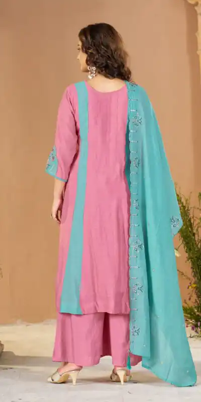 DIVA 186 Pink Mal Chanderi Salwar Suit Perfect for Wedding, Party, Baisakhi, Housewarming, Sangeet – Introductory Price ₹2899. Delivery 4-6 Working D | Jump Suits, Straight Suits, Casual Suits, Creative suits, Designer Suits, Palazzo Suits, Party Wear Suits, Patiala Suits, Salwar suit