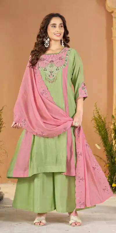 DIVA 186 Pista Mal Chanderi Salwar Suit Perfect for Wedding, Party, Baisakhi, Housewarming, Sangeet – Introductory Price ₹2899. Delivery 4-6 Working D | Jump Suits, Straight Suits, Casual Suits, Creative suits, Designer Suits, Palazzo Suits, Party Wear Suits, Patiala Suits, Salwar suit
