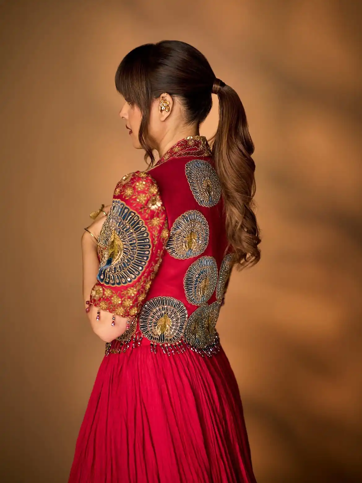 BB 100 Red Rangoli Crush Silk Lehenga Choli with Sequins Work & Embroidery Work. Affordable Price ₹2999. Delivery 4-6 Working Days. Shop now. | Bollywood Lehenga, Creative Lehenga, Designer Lehenga, Embroidered Lehenga, Lehenga, Party Wear Lehenga