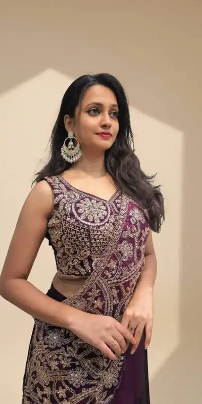 ST 1182 Wine in Rangoli Silk. Lace Work & Embroidery Work Saree Special Price ₹1999. Delivery 4-6 Working Days. Shop now. | Bollywood Sarees, Creative Sarees, Designer Sarees, Embroidered Sarees, Ethnic Saree, Modern Digital sarees, Party Wear Sarees, Sarees