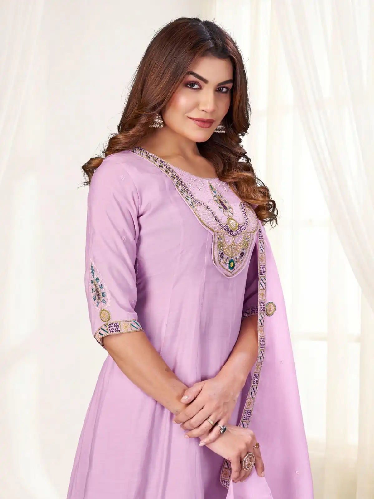 DIVA 171 Lavender Mal Chanderi Salwar Suit Perfect for Wedding, Party, Baisakhi, Housewarming, Sangeet – Introductory Price ₹2449. Delivery 4-6 Working D | Jump Suits, Straight Suits, Casual Suits, Creative suits, Designer Suits, Palazzo Suits, Party Wear Suits, Patiala Suits, Salwar suit