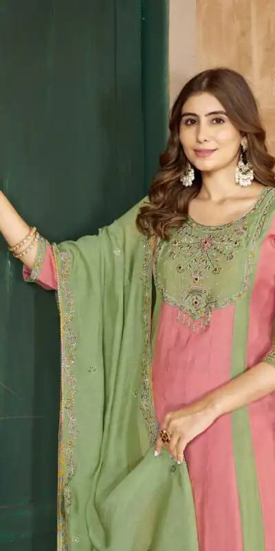 DIVA 183 Peach Brown Mal Chanderi Salwar Suit Perfect for Wedding, Party, Baisakhi, Housewarming, Sangeet – Introductory Price ₹2799. Delivery 4-6 Working D | Jump Suits, Straight Suits, Casual Suits, Creative suits, Designer Suits, Palazzo Suits, Party Wear Suits, Patiala Suits, Salwar suit