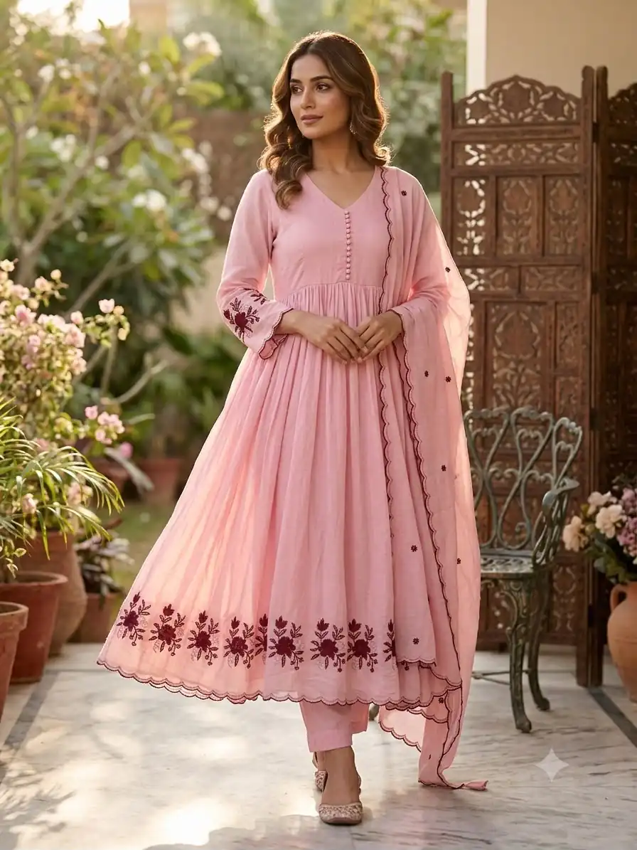 LG 2146 Peach Mul Chanderi Salwar Suit with Embroidery Work & Sequins Work. Festive Deal ₹2699. Delivery 4-6 Working Days. Shop now | Jump Suits, Straight Suits, Casual Suits, Creative suits, Designer Suits, Palazzo Suits, Party Wear Suits, Patiala Suits, Salwar suit