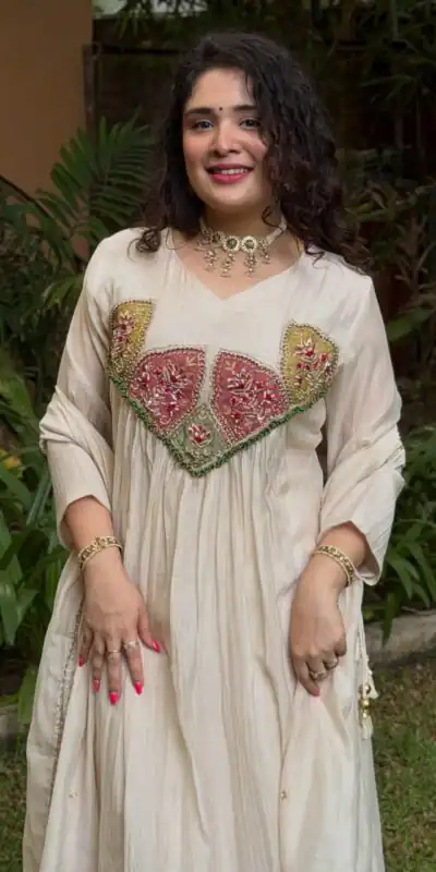 WW 1288 White Mal Chanderi Salwar Suit Perfect for Wedding, Party, Baisakhi, Housewarming, Sangeet – Introductory Price ₹2399. Delivery 4-6 Working D | Jump Suits, Straight Suits, Casual Suits, Creative suits, Designer Suits, Palazzo Suits, Party Wear Suits, Patiala Suits, Salwar suit