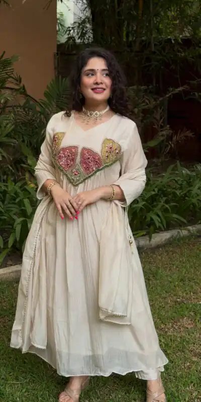 WW 1288 White Mal Chanderi Salwar Suit Perfect for Wedding, Party, Baisakhi, Housewarming, Sangeet – Introductory Price ₹2399. Delivery 4-6 Working D | Jump Suits, Straight Suits, Casual Suits, Creative suits, Designer Suits, Palazzo Suits, Party Wear Suits, Patiala Suits, Salwar suit