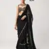 DF 3455 Black Color Faux Georgette Embroidery Sequins Work Saree Casual, Wedding, Festive, Events . Expected Delivery  4-6 Working Days @2199/- only                                                                                | Bollywood Sarees, Creative Sarees, Designer Sarees, Embroidered Sarees, Ethnic Saree, Modern Digital sarees, Party Wear Sarees, Sarees