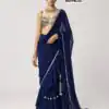 DF 3455 Navy Blue Color Faux Georgette Embroidery Sequins Work Saree Casual, Wedding, Festive, Events . Expected Delivery  4-6 Working Days @2199/- only                                                                                | Bollywood Sarees, Creative Sarees, Designer Sarees, Embroidered Sarees, Ethnic Saree, Modern Digital sarees, Party Wear Sarees, Sarees