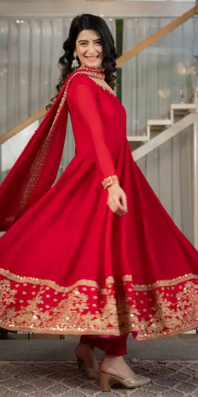 ND 5080 Red Rangoli Silk Perfect for Wedding, Party, Holi, Pooja, Anniversary – Salwar Suit. Get it for ₹2849. Delivery 4-6 Working Days. Shop now. | Jump Suits, Straight Suits, Casual Suits, Creative suits, Designer Suits, Palazzo Suits, Party Wear Suits, Patiala Suits, Salwar suit