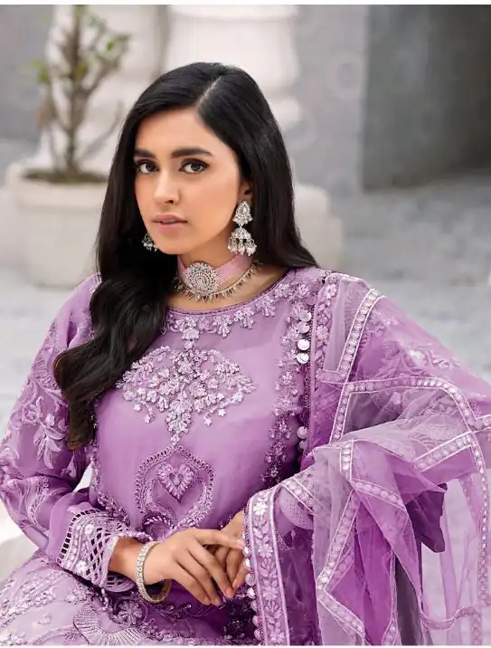FC 131 Lavender Georgette Salwar Suit with Mirror Work & Embroidery Work. Get it for ₹2349. Delivery 4-6 Working Days. Shop now. | Jump Suits, Straight Suits, Casual Suits, Creative suits, Designer Suits, Palazzo Suits, Party Wear Suits, Patiala Suits, Salwar suit
