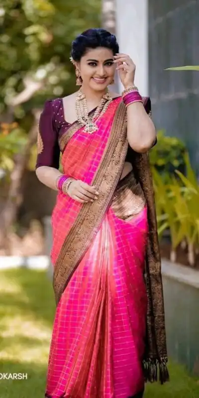 KPR 140 Pink Soft Lichi Silk Saree Perfect for Wedding, Party, Mehendi, Ganesh Chaturthi, Raksha Bandhan – . Introductory Price ₹1649. Delivery 4-6 | Bollywood Sarees, Creative Sarees, Designer Sarees, Embroidered Sarees, Ethnic Saree, Modern Digital sarees, Party Wear Sarees, Sarees