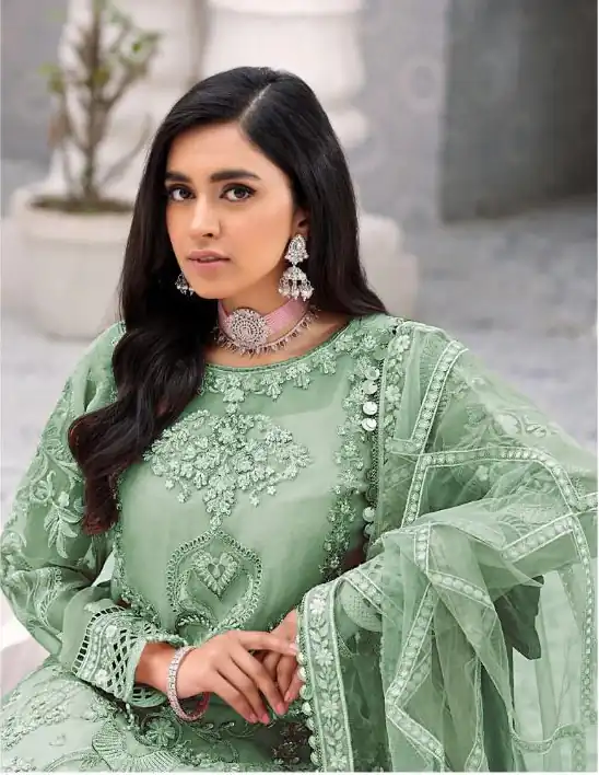 FC 131 Pista Georgette Salwar Suit with Mirror Work & Embroidery Work. Get it for ₹2349. Delivery 4-6 Working Days. Shop now. | Jump Suits, Straight Suits, Casual Suits, Creative suits, Designer Suits, Palazzo Suits, Party Wear Suits, Patiala Suits, Salwar suit