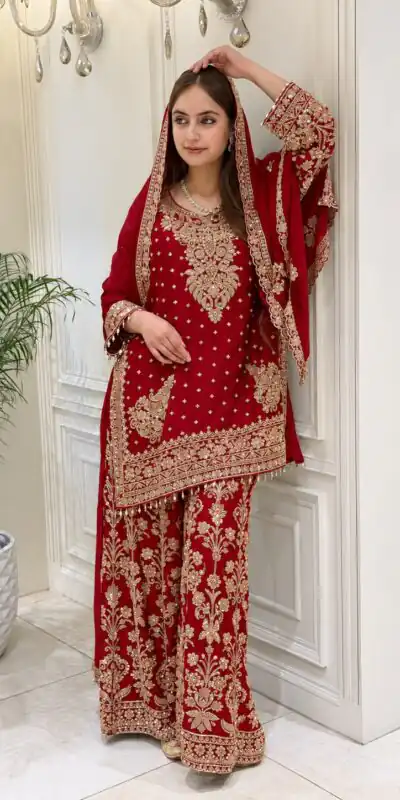 KF 1733 Rust Faux Georgette Salwar Suit with Mirror Work & Embroidery Work. Get it for ₹2849. Delivery 4-6 Working Days. Shop now. | Jump Suits, Straight Suits, Casual Suits, Creative suits, Designer Suits, Palazzo Suits, Party Wear Suits, Patiala Suits, Salwar suit